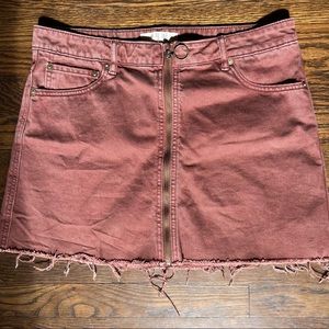 Free people mini denim skirt